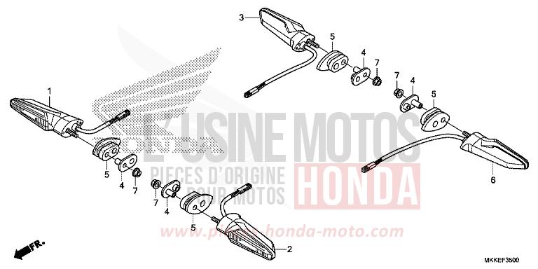 BLINKER von Africa Twin PEARL GLARE WHITE (NHB53HB) von 2019